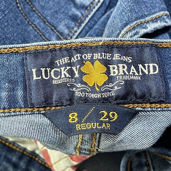 Lucky Brand Jeans Charlie Baby Boot Size 8/29 Low Rise Med Wash - Picture 4 of 7